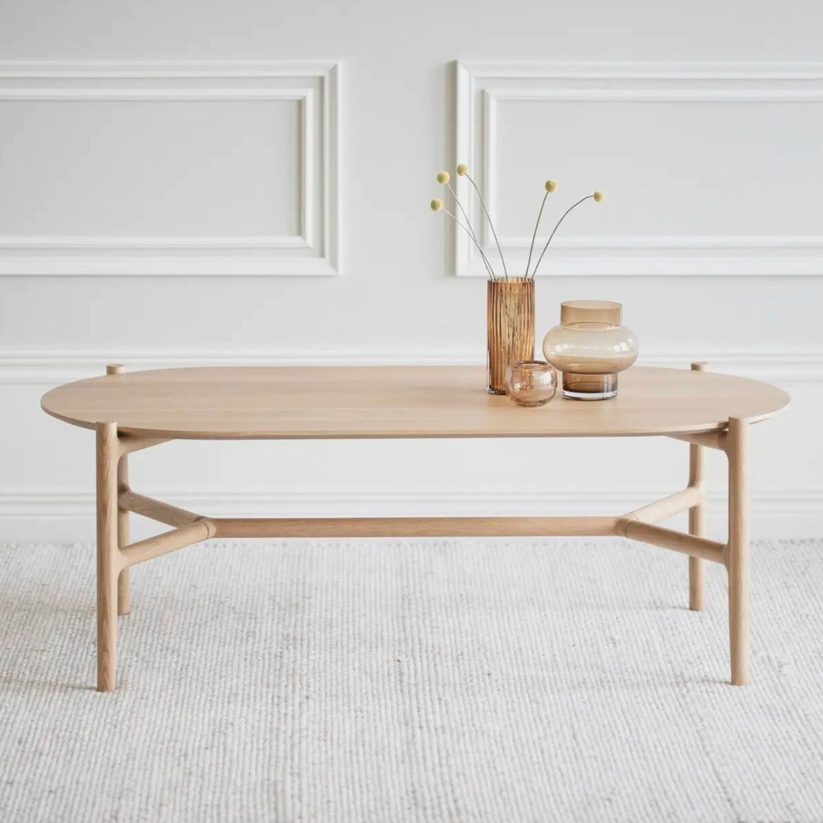 Rowico Home Holton sohvapöytä ovaali 130x65 cm tammi